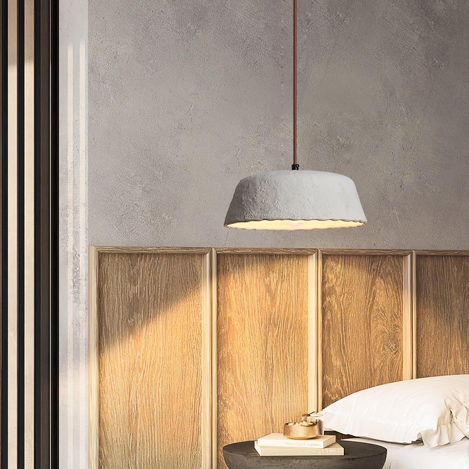 Stone Contemporary Wood Pendant Lamp-Neutral Decor