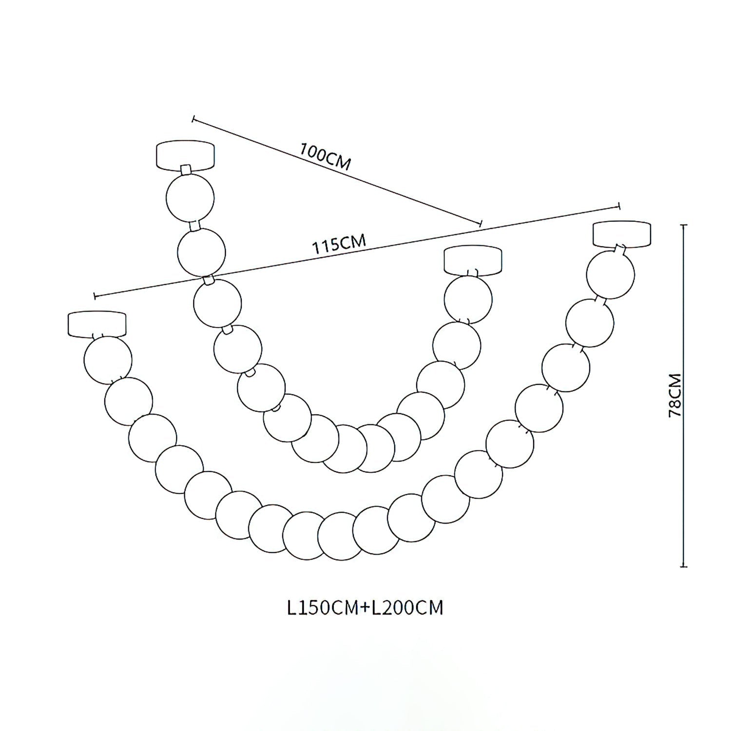 Wistyn Necklace Chandelier-Neutral Decor