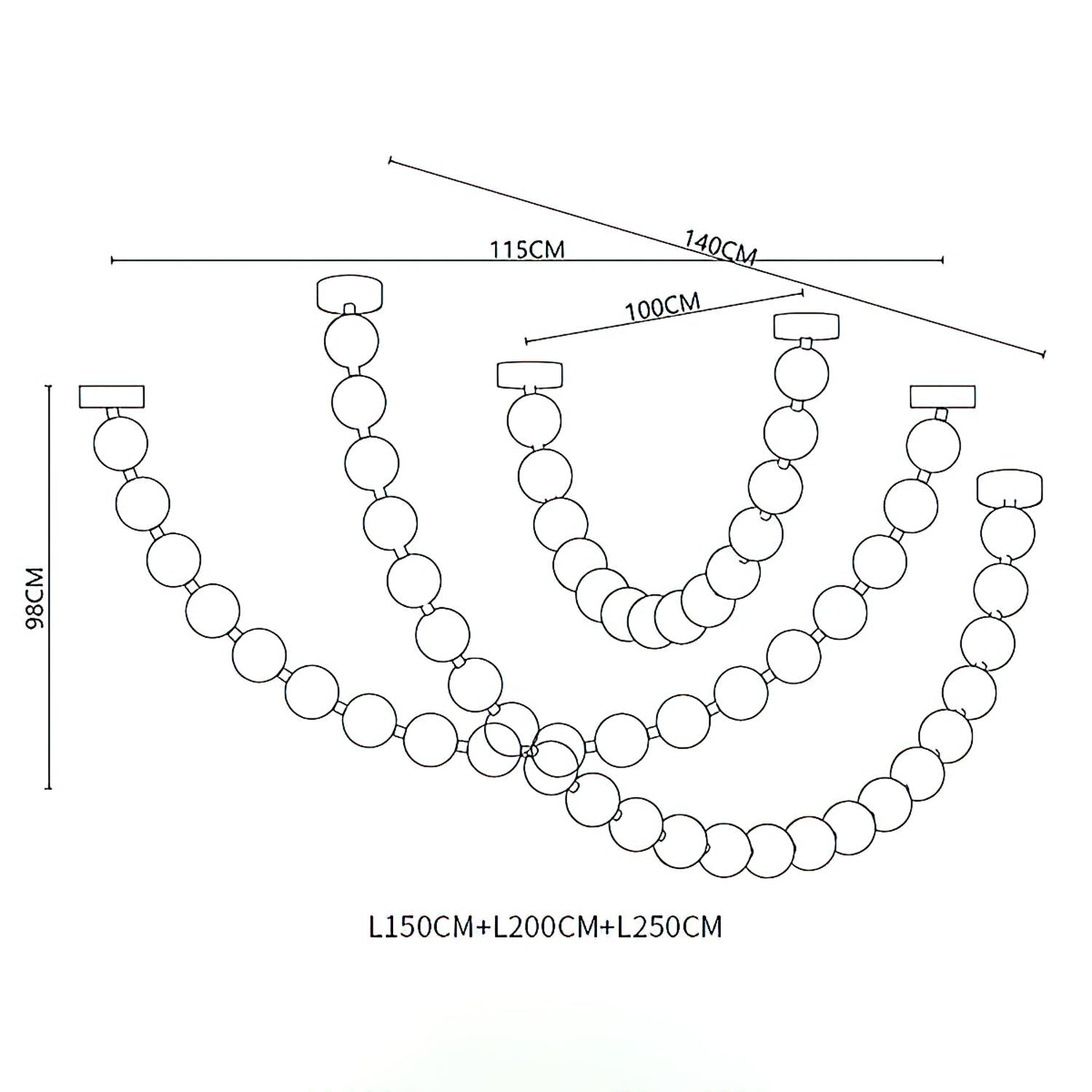 Wistyn Necklace Chandelier-Neutral Decor