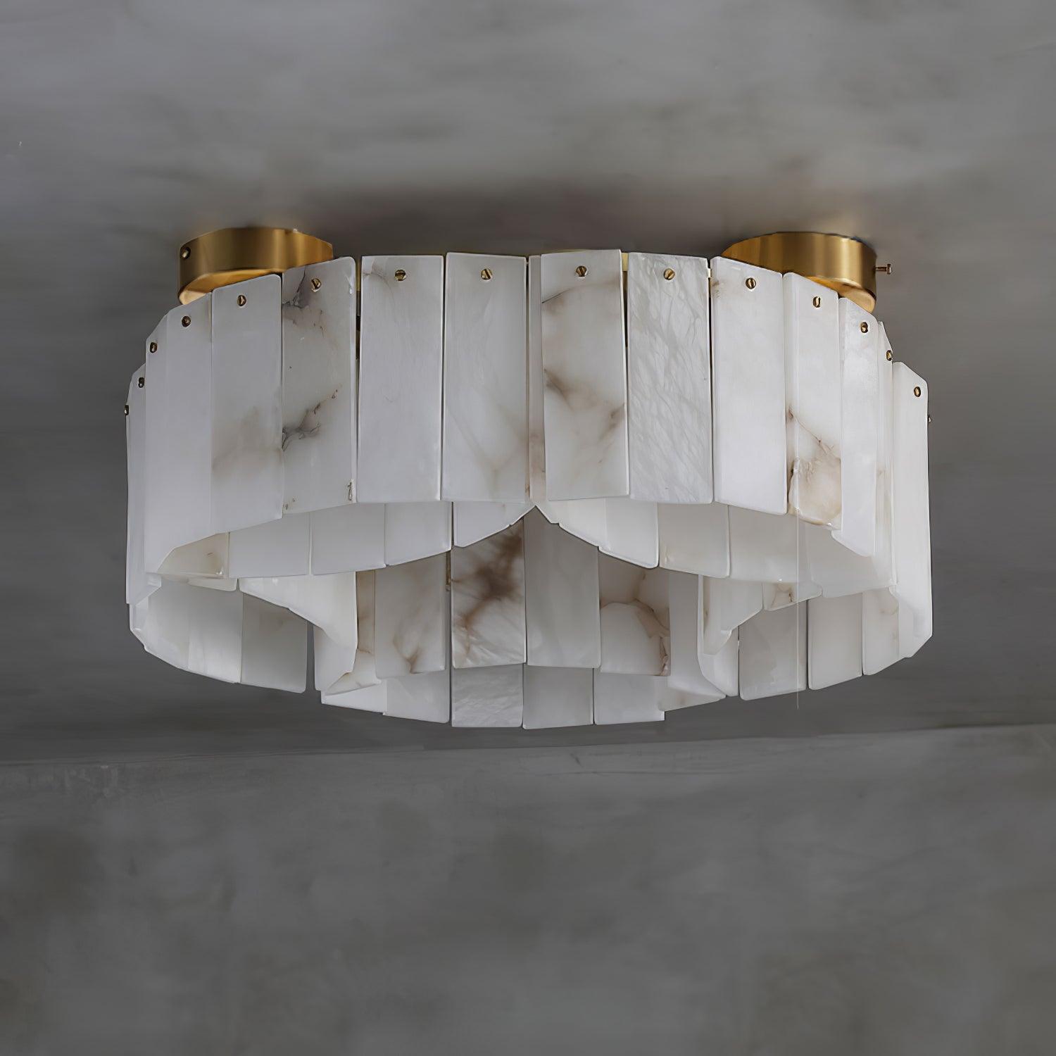 Selene Alabaster Ceiling Light-Neutral Decor