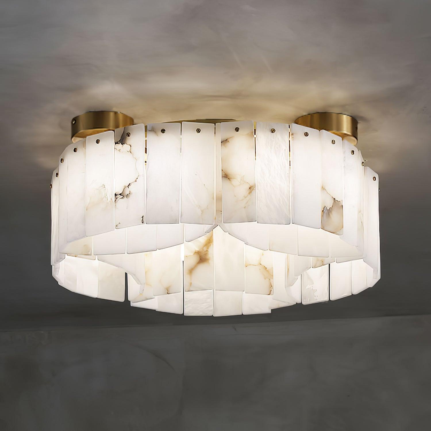 Selene Alabaster Ceiling Light-Neutral Decor