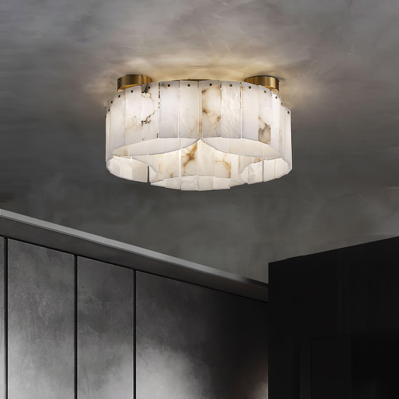 Selene Alabaster Ceiling Light-Neutral Decor