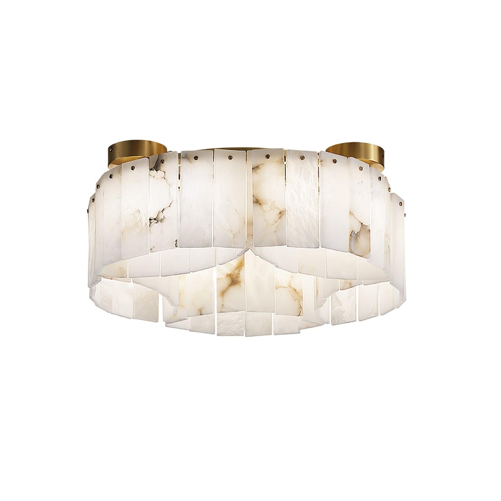 Selene Alabaster Ceiling Light-Neutral Decor