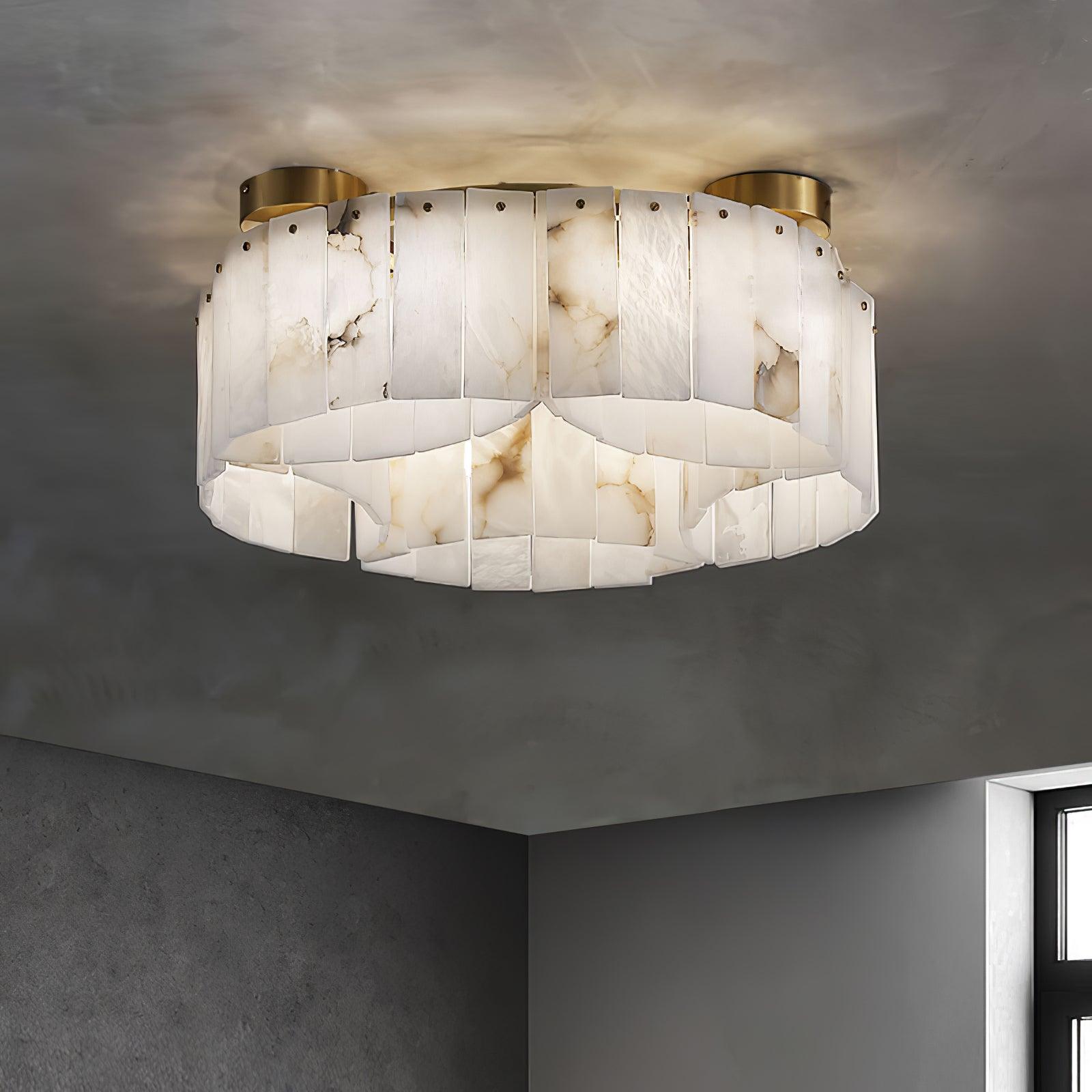 Selene Alabaster Ceiling Light-Neutral Decor