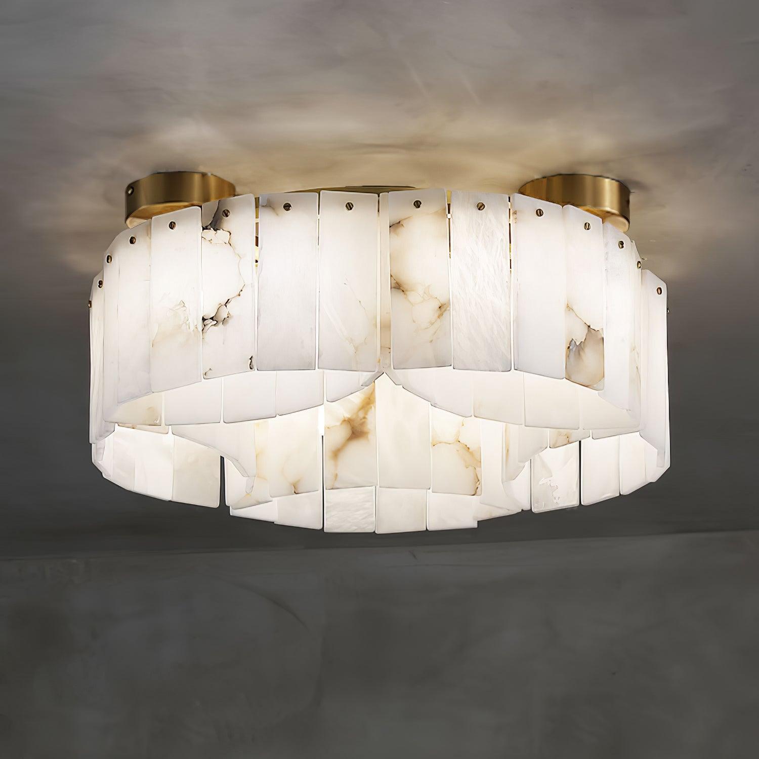 Selene Alabaster Ceiling Light-Neutral Decor