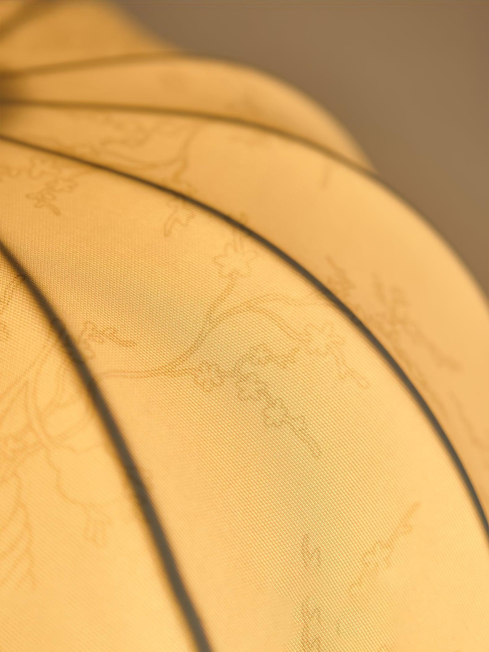 Ceiling Light in Fabric, Metal and Wood for Warm Interiors Elegant