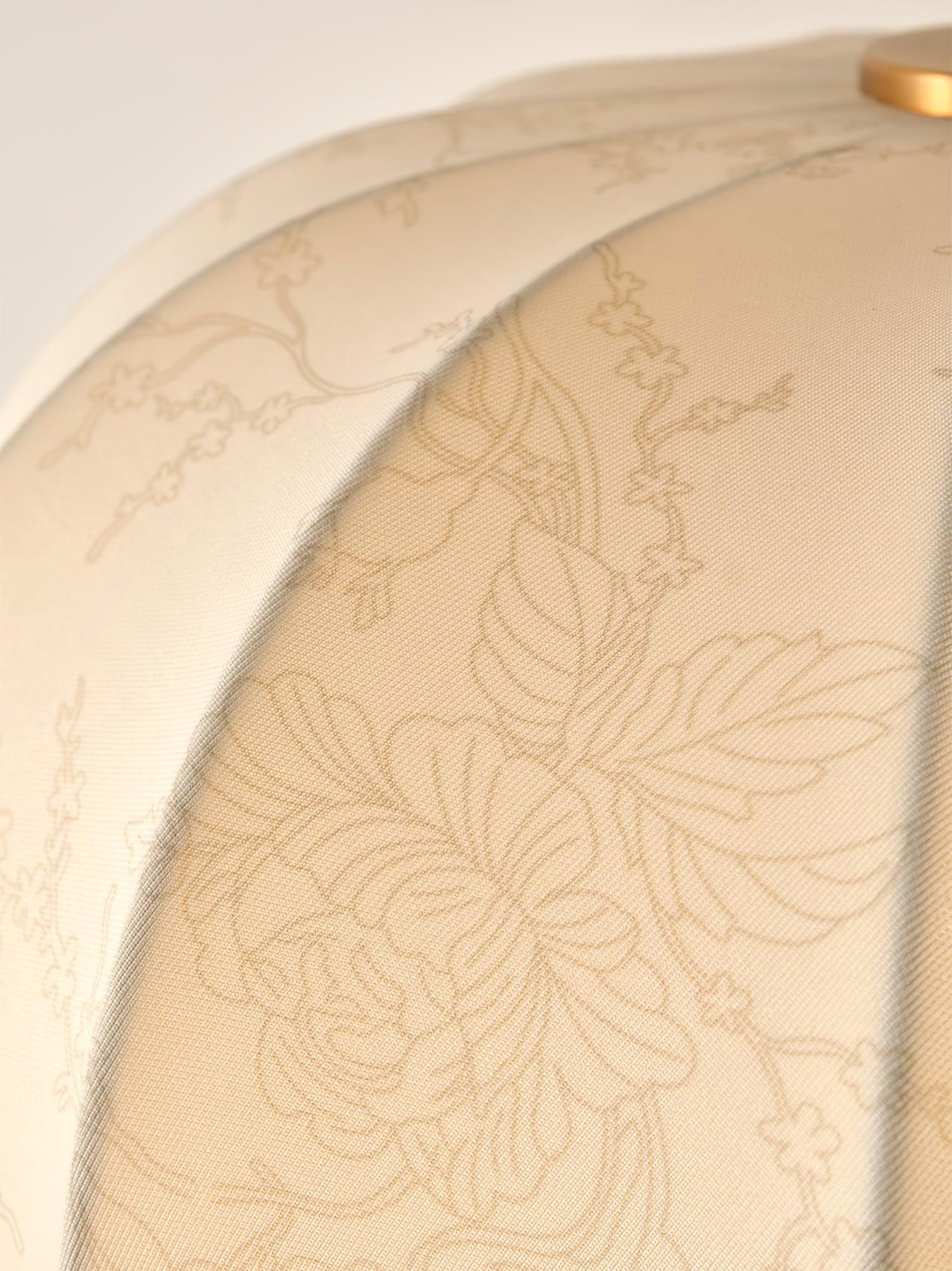 Ceiling Light in Fabric, Metal and Wood for Warm Interiors Elegant