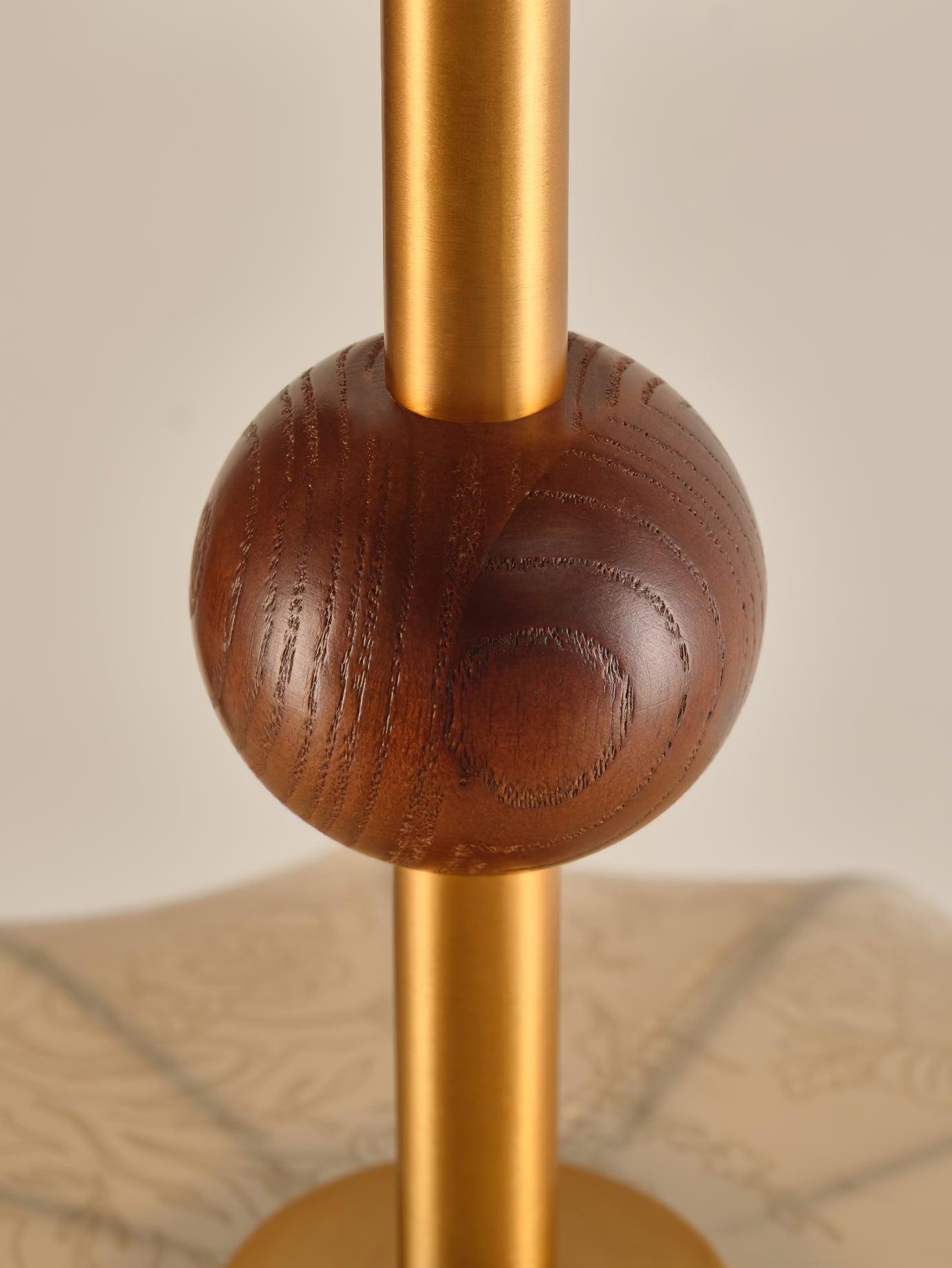 Ceiling Light in Fabric, Metal and Wood for Warm Interiors Elegant