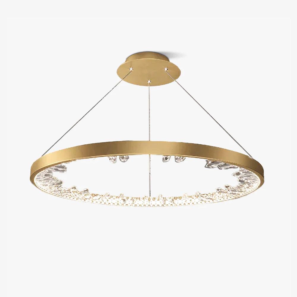 Calen Chandelier Circle Crystal Gold Ring Elegant-Neutral Decor