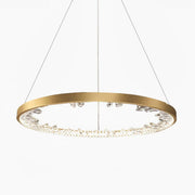 Calen Chandelier Circle Crystal Gold Ring Elegant-Neutral Decor