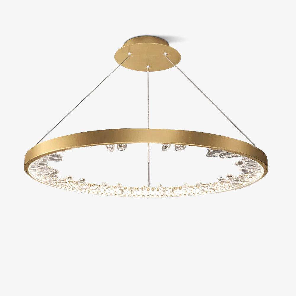 Calen Chandelier Circle Crystal Gold Ring Elegant-Neutral Decor