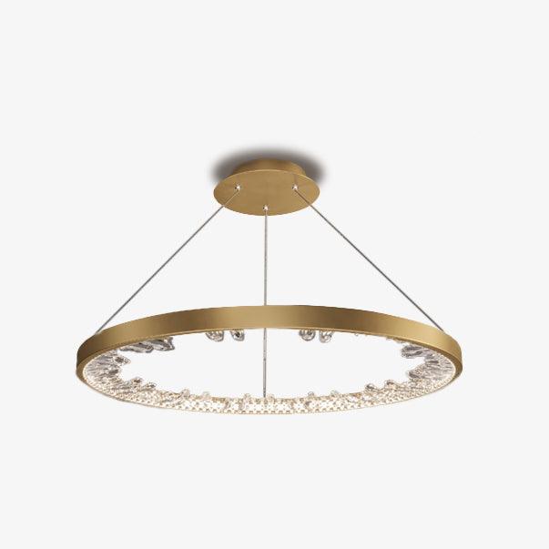 Calen Chandelier Circle Crystal Gold Ring Elegant-Neutral Decor