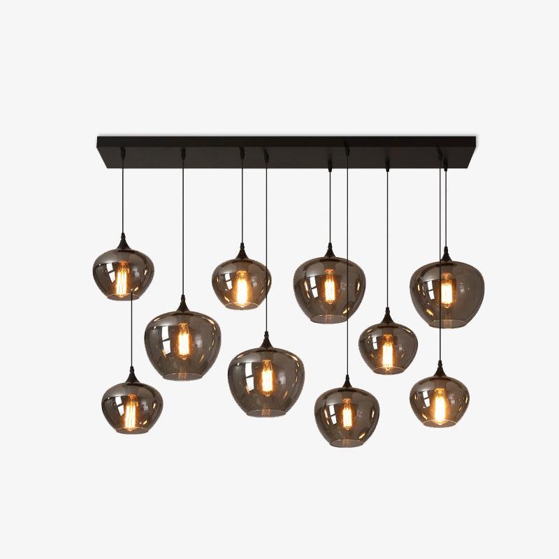 Tevely Glass Industrial Chic Pendant Light-Neutral Decor
