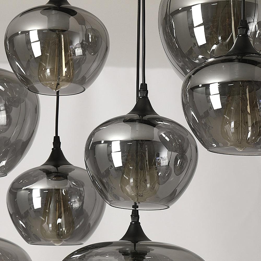 Tevely Glass Industrial Chic Pendant Light-Neutral Decor