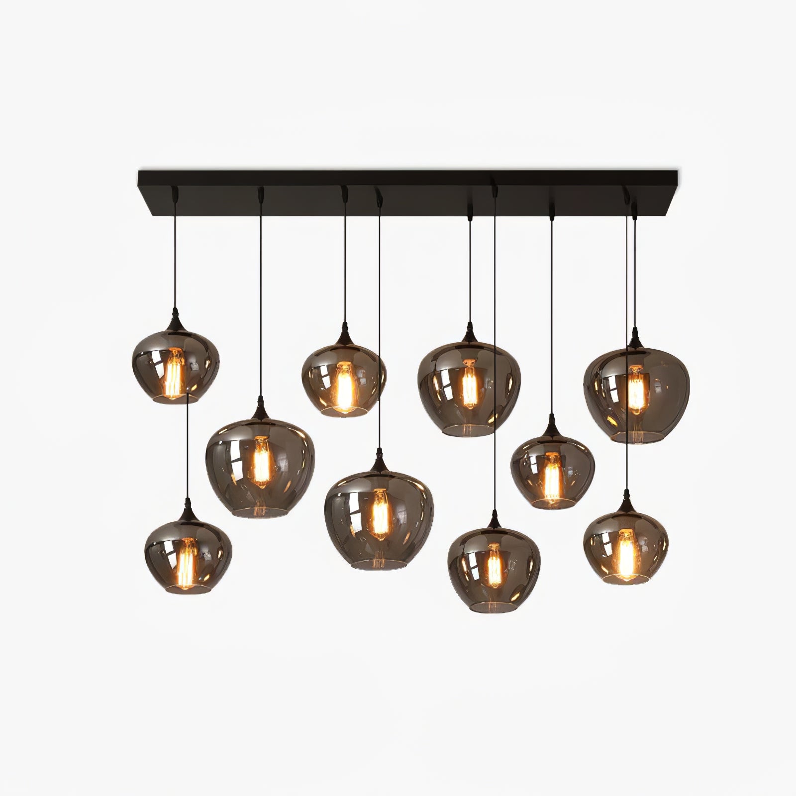 Tevely Glass Industrial Chic Pendant Light-Neutral Decor