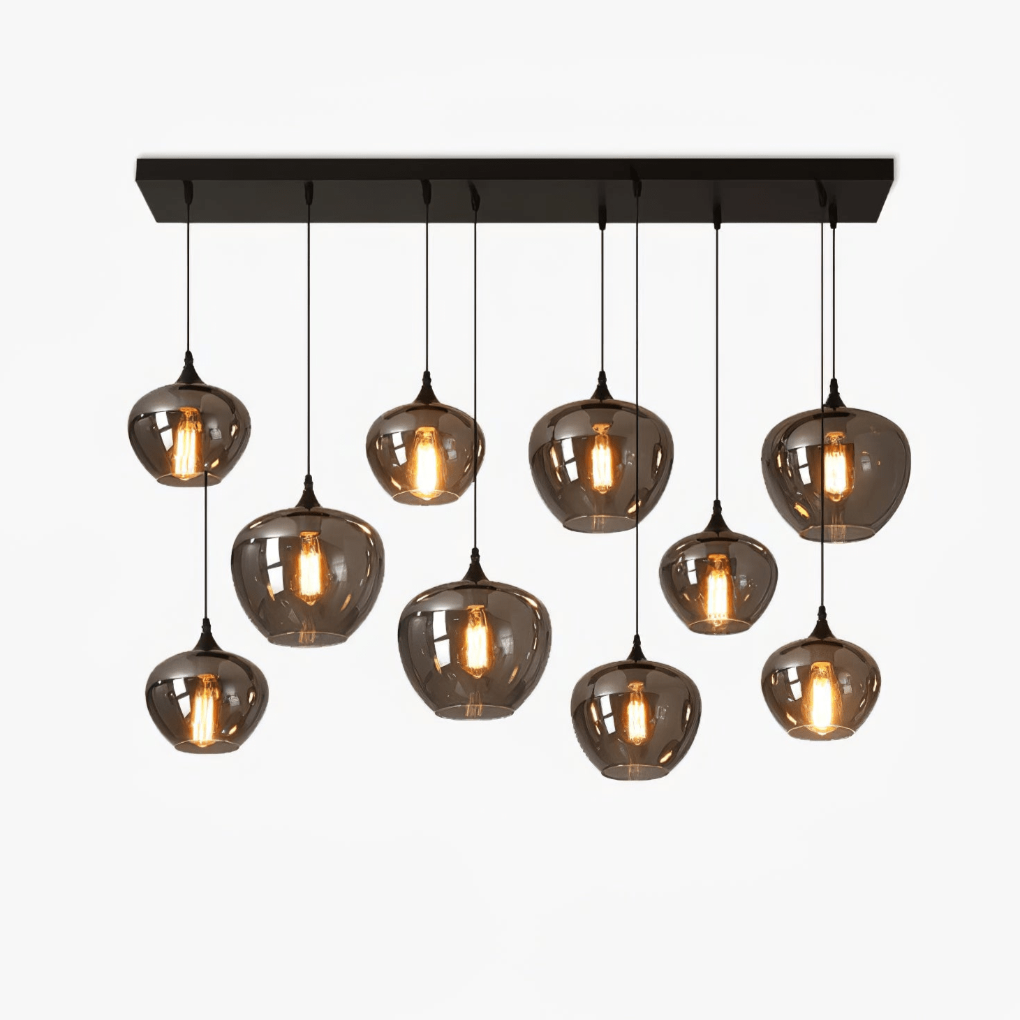 Tevely Glass Industrial Chic Pendant Light-Neutral Decor
