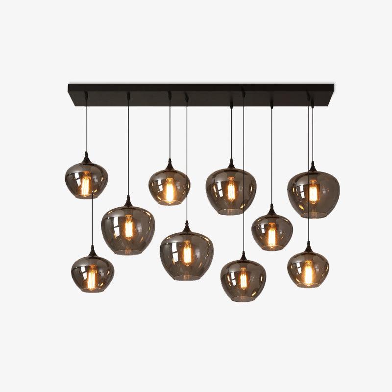 Tevely Glass Industrial Chic Pendant Light-Neutral Decor