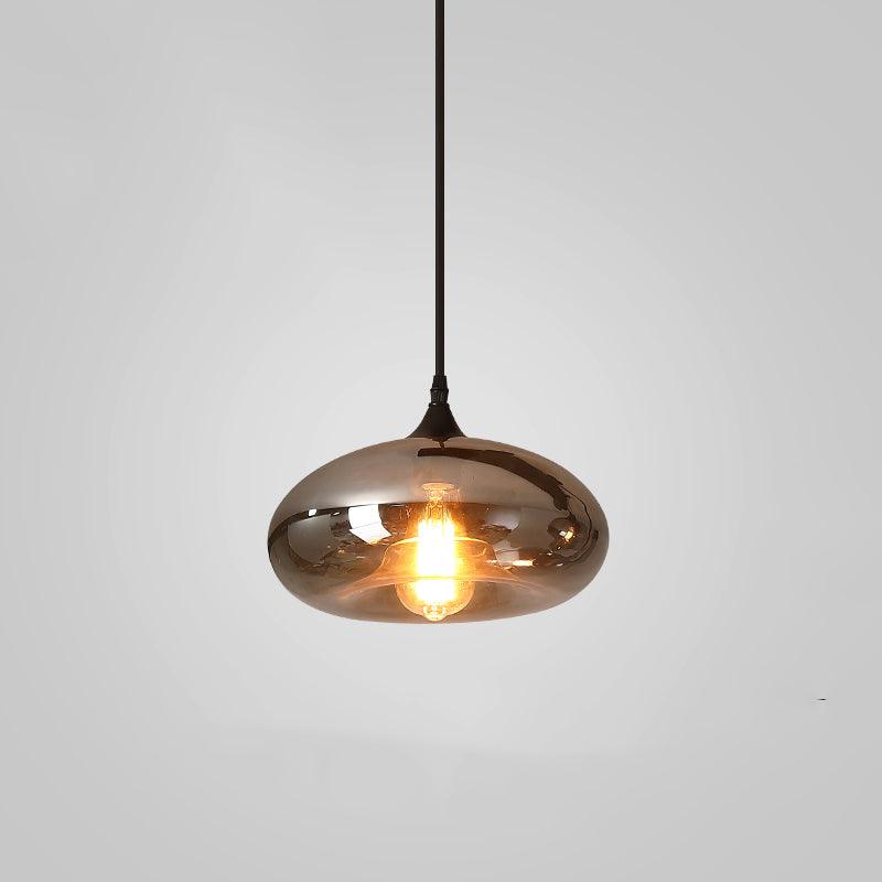 Mirelia Glass Industrial Pendant Light-Neutral Decor