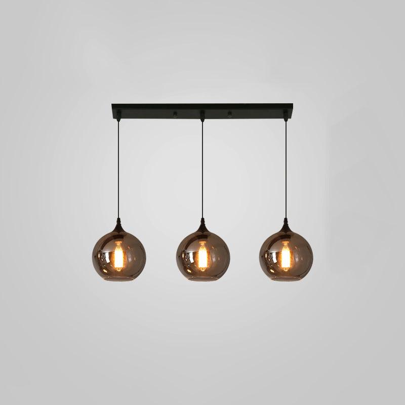 Tevely Glass Industrial Chic Pendant Light-Neutral Decor