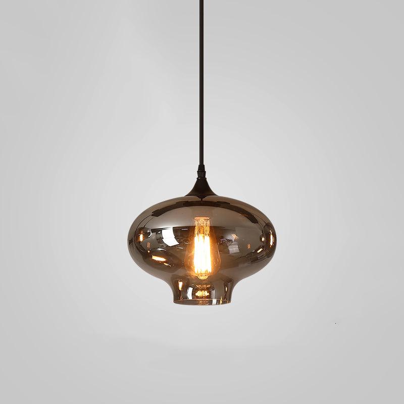 Mirelia Glass Industrial Pendant Light-Neutral Decor