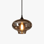 Mirelia Glass Industrial Pendant Light-Neutral Decor