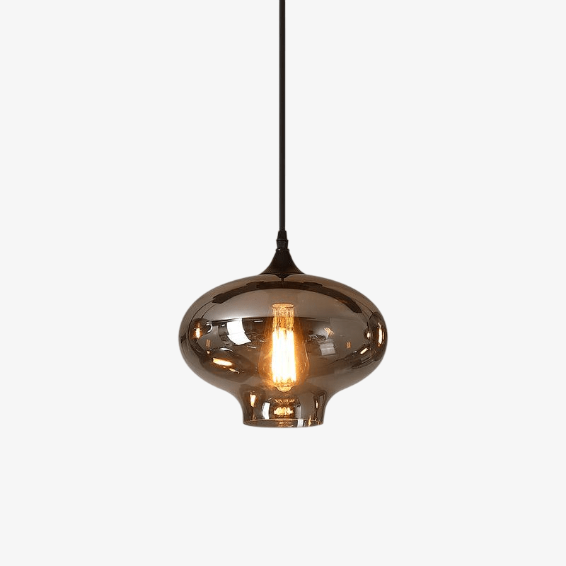 Mirelia Glass Industrial Pendant Light-Neutral Decor