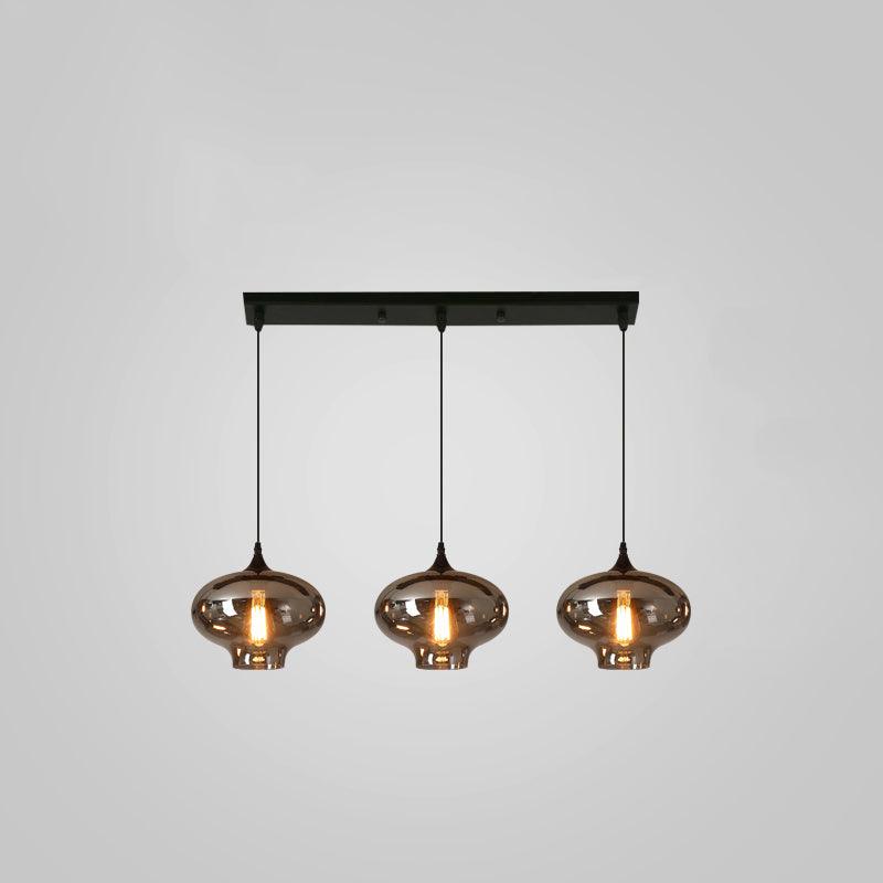 Tevely Glass Industrial Chic Pendant Light-Neutral Decor