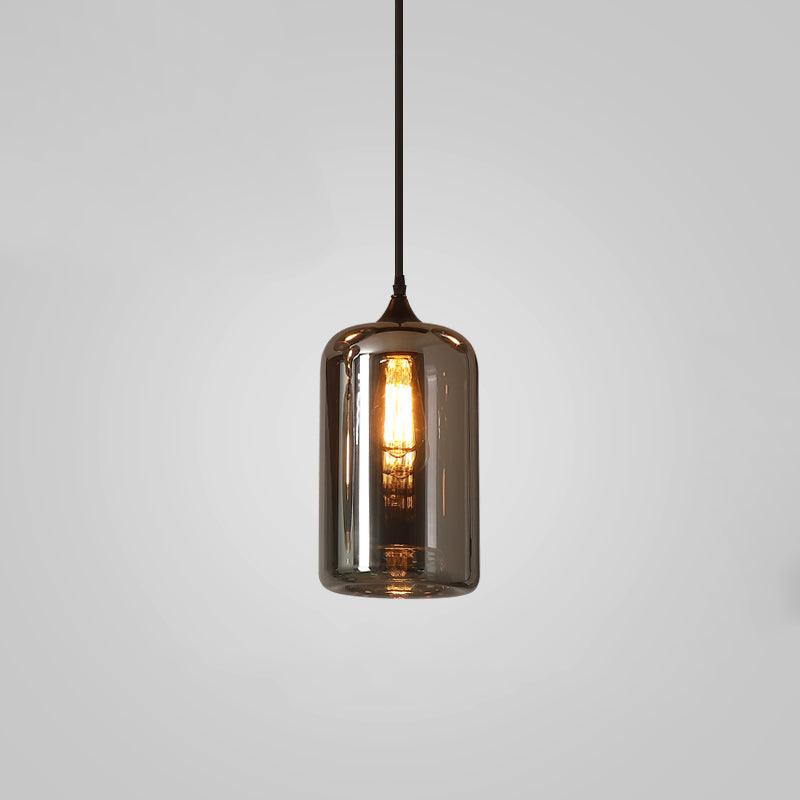 Mirelia Glass Industrial Pendant Light-Neutral Decor