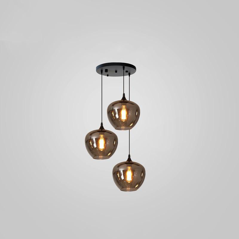 Tevely Glass Industrial Chic Pendant Light-Neutral Decor