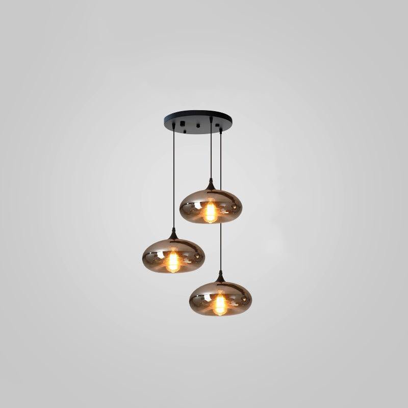 Tevely Glass Industrial Chic Pendant Light-Neutral Decor