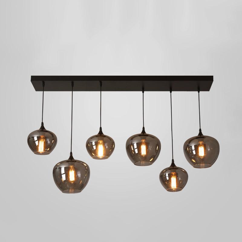 Tevely Glass Industrial Chic Pendant Light-Neutral Decor