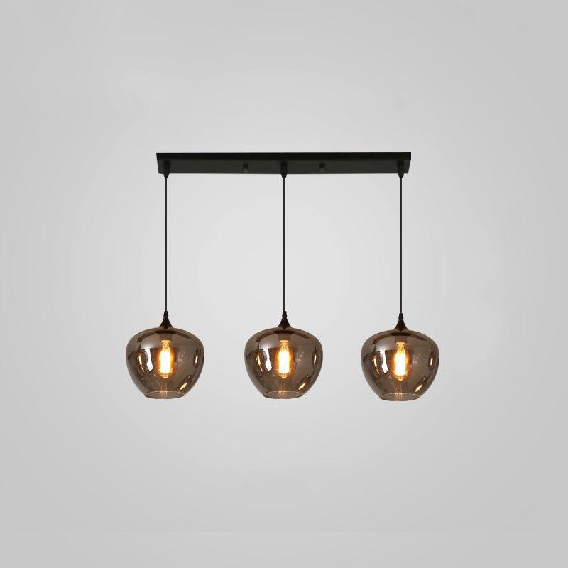 Tevely Glass Industrial Chic Pendant Light-Neutral Decor
