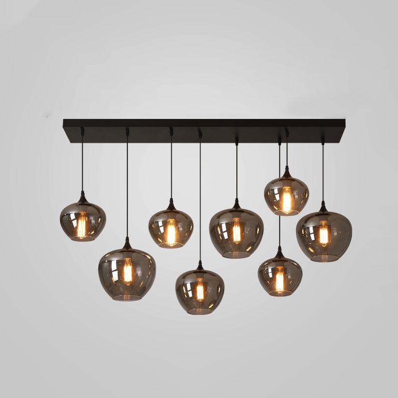Tevely Glass Industrial Chic Pendant Light-Neutral Decor