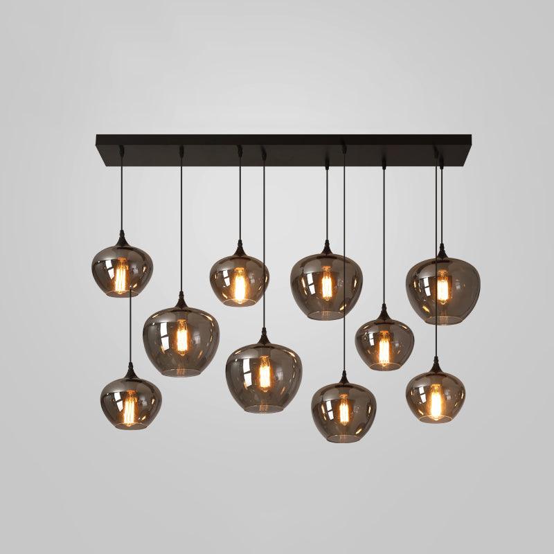 Tevely Glass Industrial Chic Pendant Light-Neutral Decor