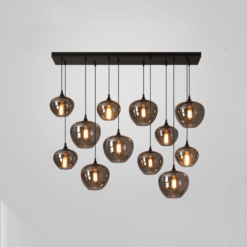 Tevely Glass Industrial Chic Pendant Light-Neutral Decor