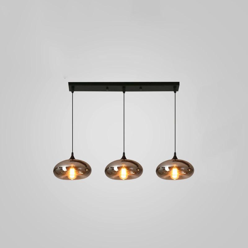Tevely Glass Industrial Chic Pendant Light-Neutral Decor