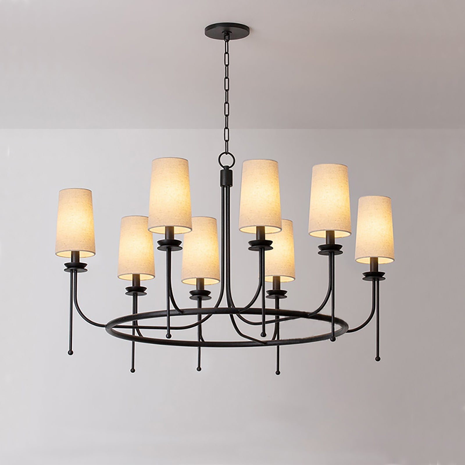 Wath Vintage Iron Chandelier-Neutral Decor