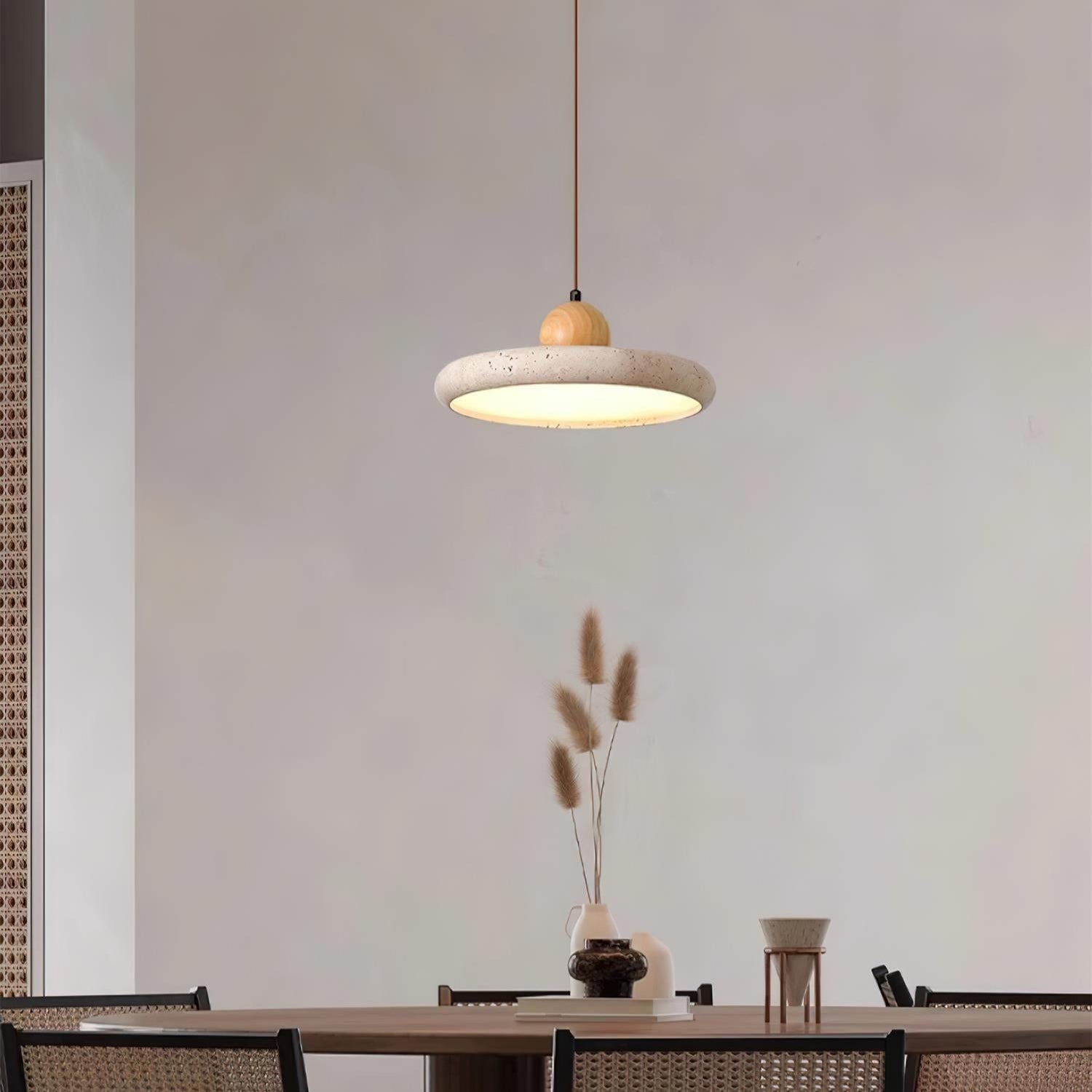 Lydia  Travertine. Pendant Light