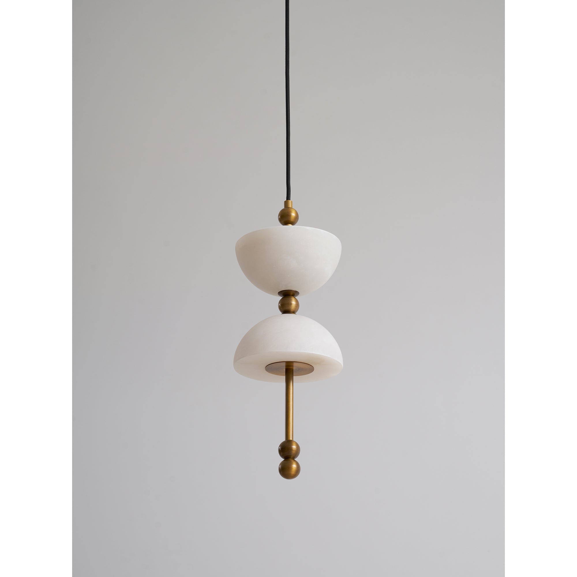 Side profile of a single pendant from the Lyra Chandelier.