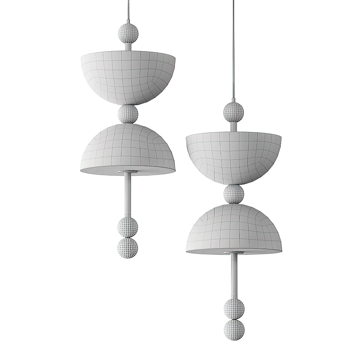 The Lyra lamp used as a focal point in a home office.