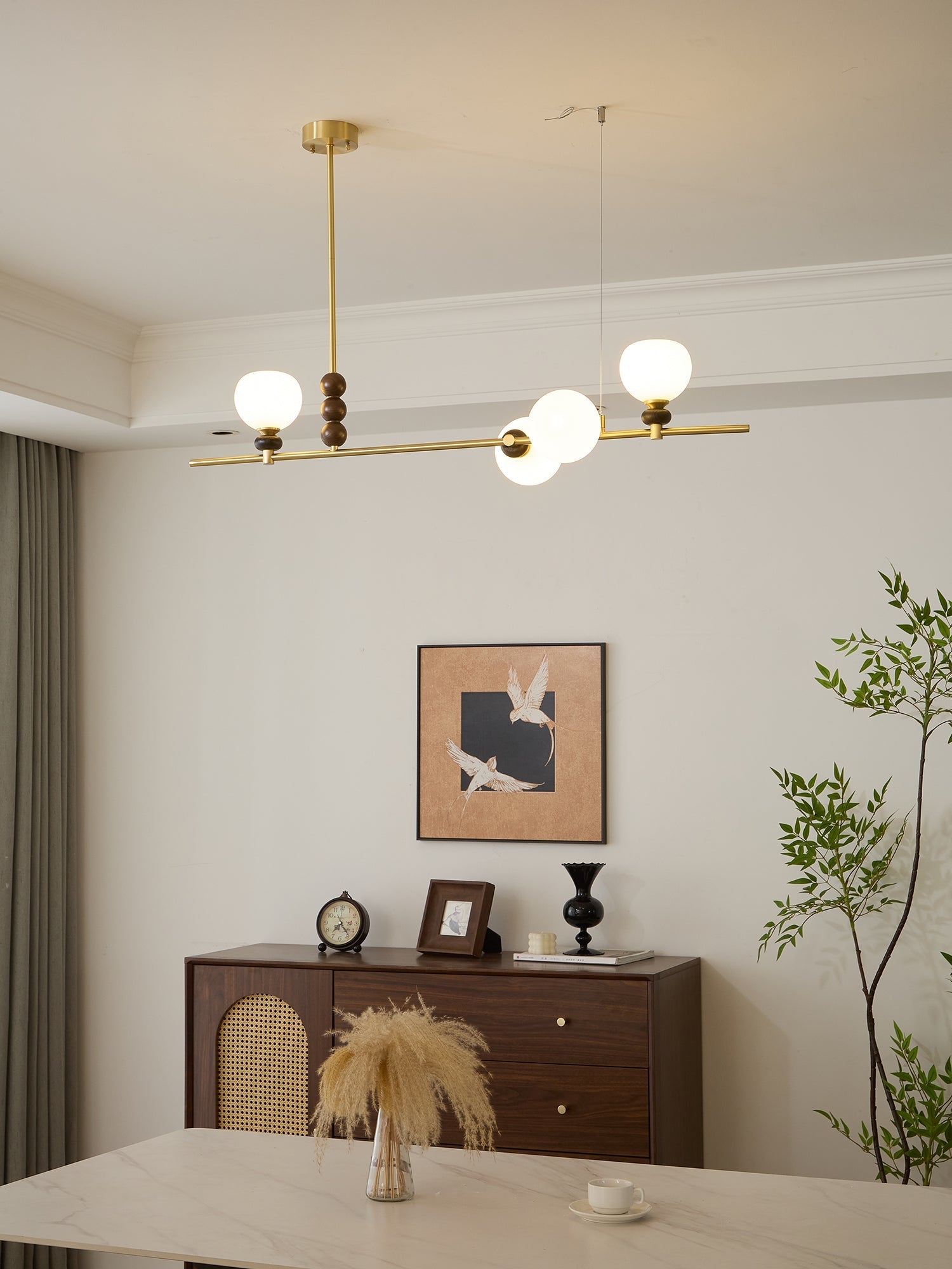 Eclion Wood Vintage Pendant Light-Neutral Decor