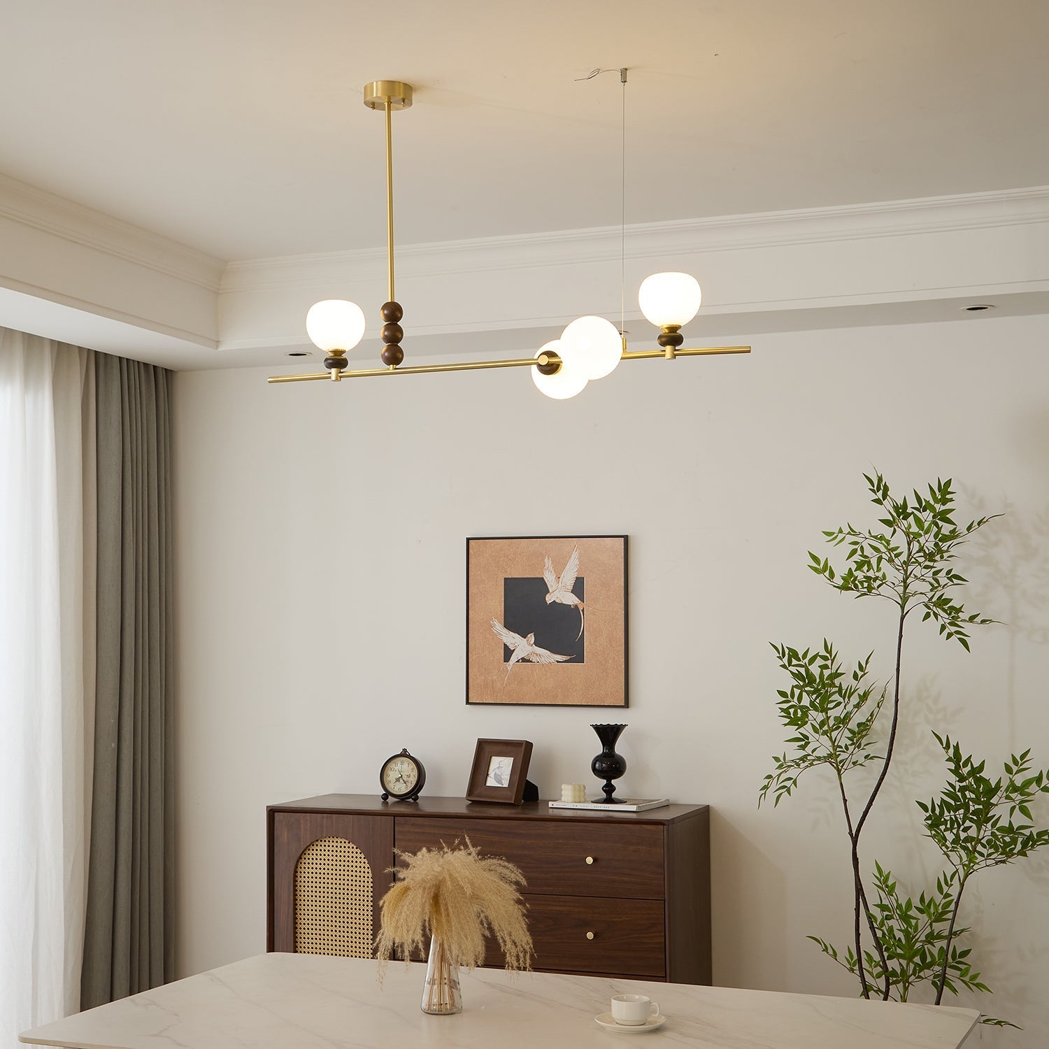 Eclion Wood Vintage Pendant Light-Neutral Decor