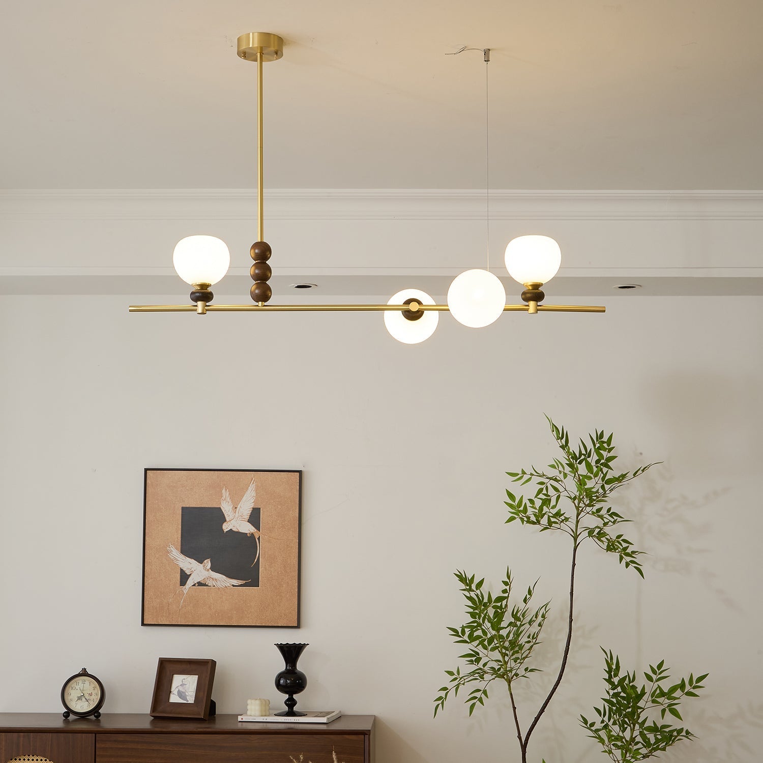 Eclion Wood Vintage Pendant Light-Neutral Decor