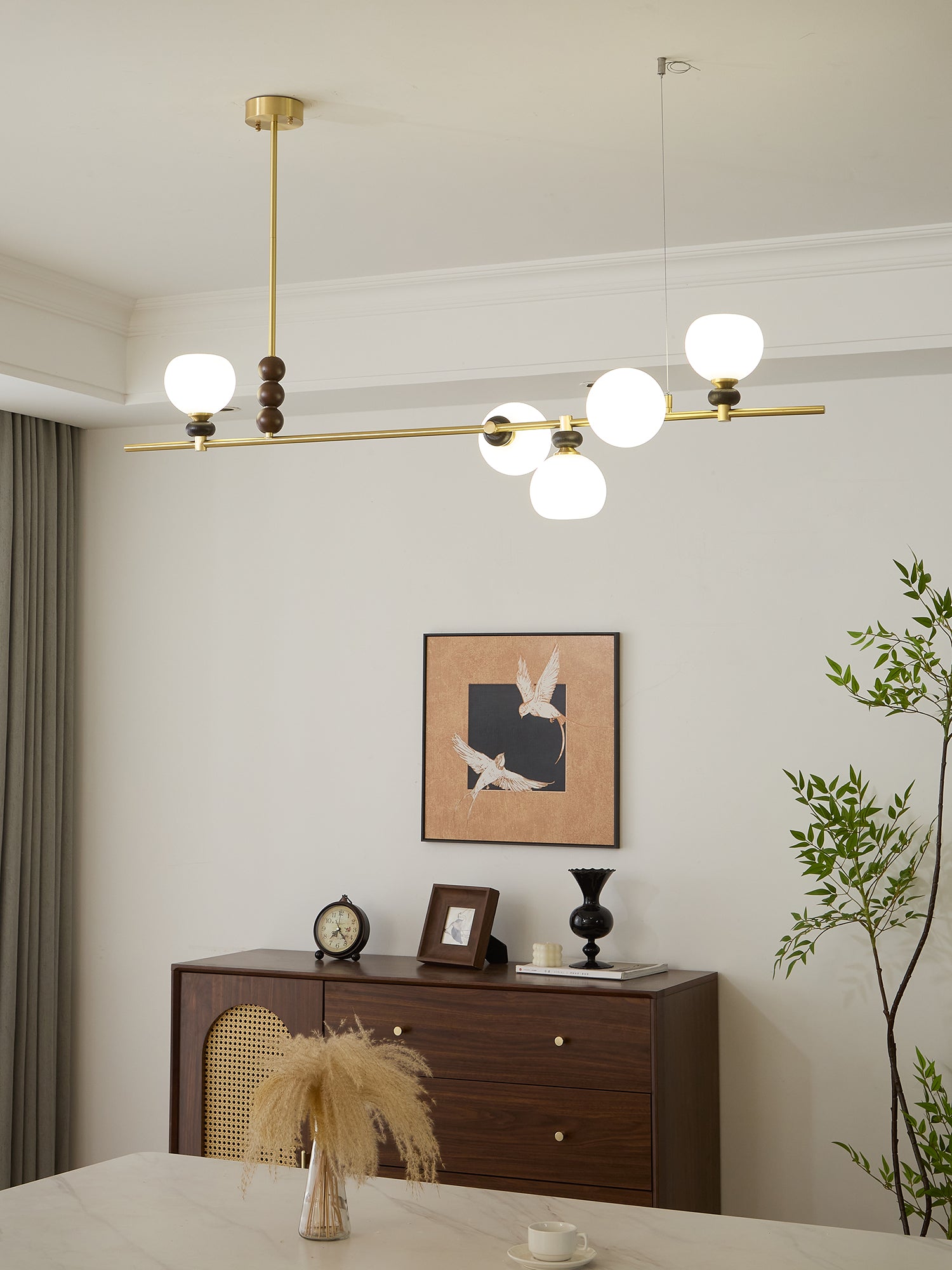 Eclion Wood Vintage Pendant Light-Neutral Decor