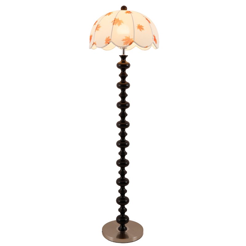 Autumn Wood Fabric Elegant Floor Lamp-Neutral Decor