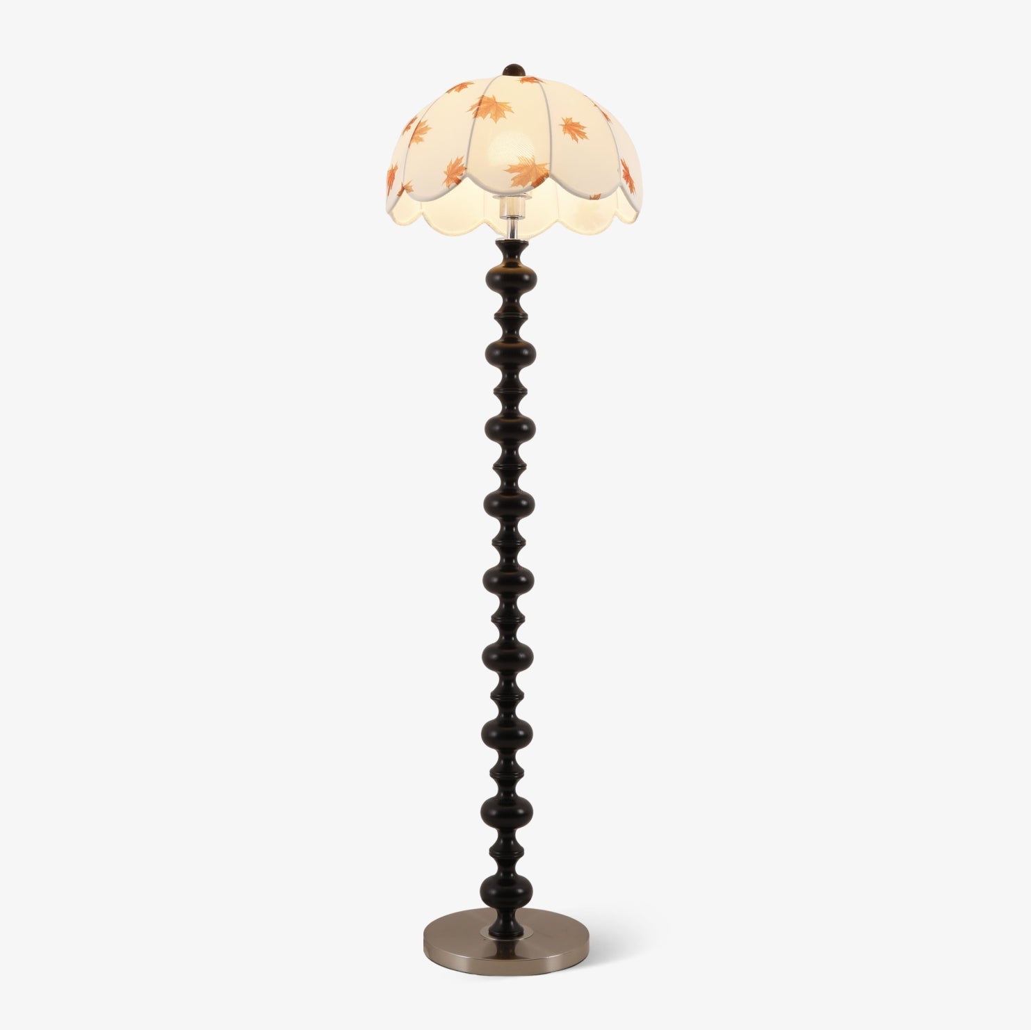 Autumn Wood Fabric Elegant Floor Lamp-Neutral Decor