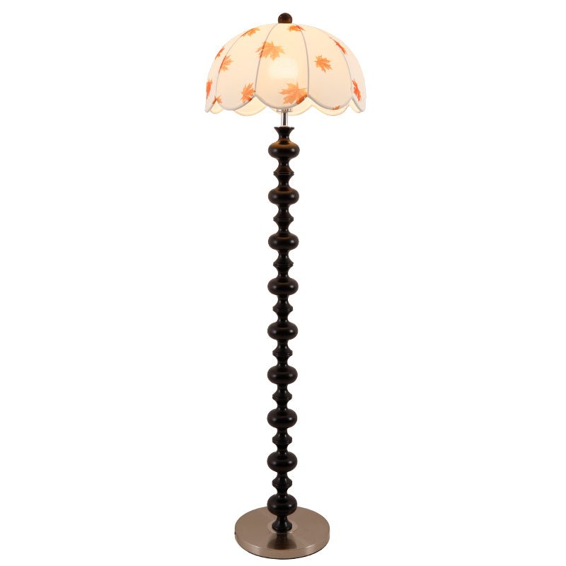Autumn Wood Fabric Elegant Floor Lamp-Neutral Decor
