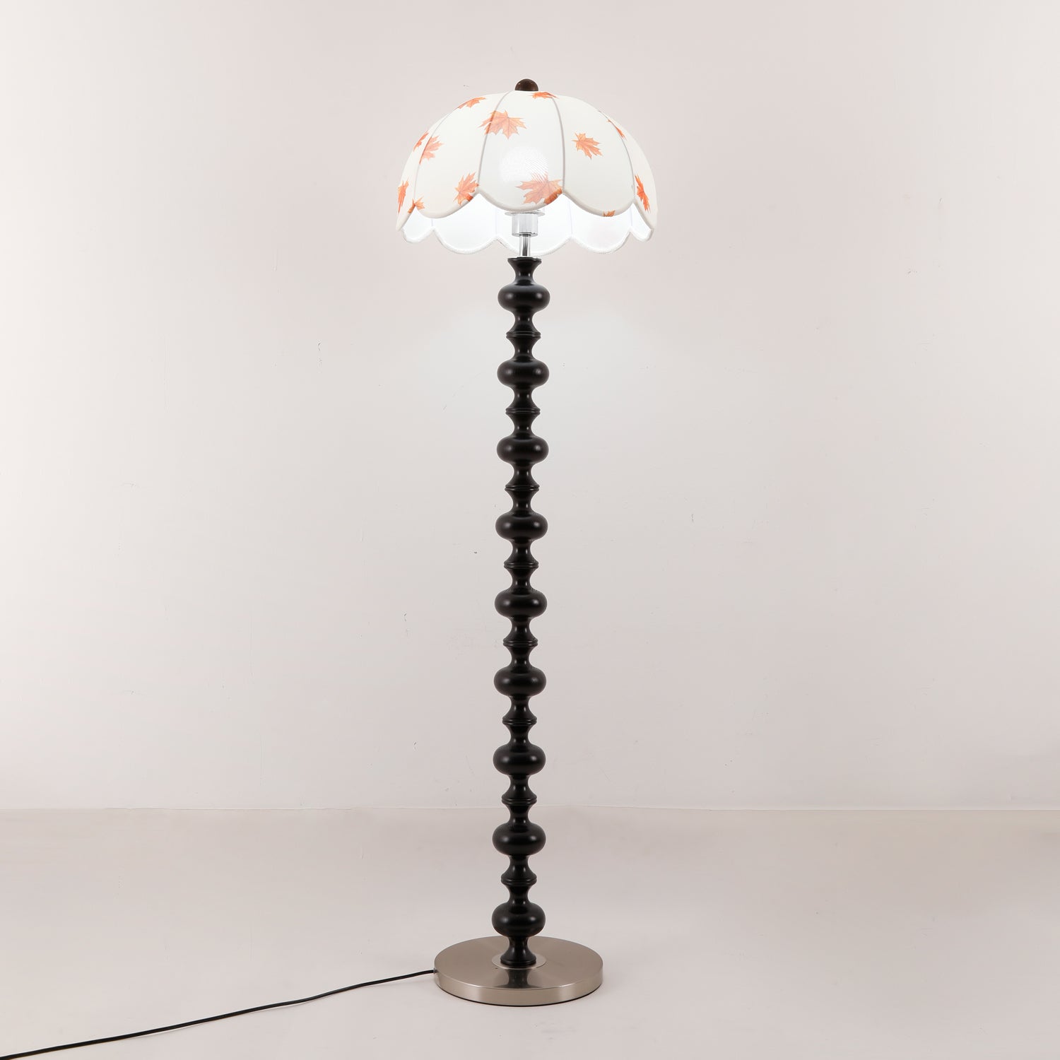 Autumn Wood Fabric Elegant Floor Lamp-Neutral Decor