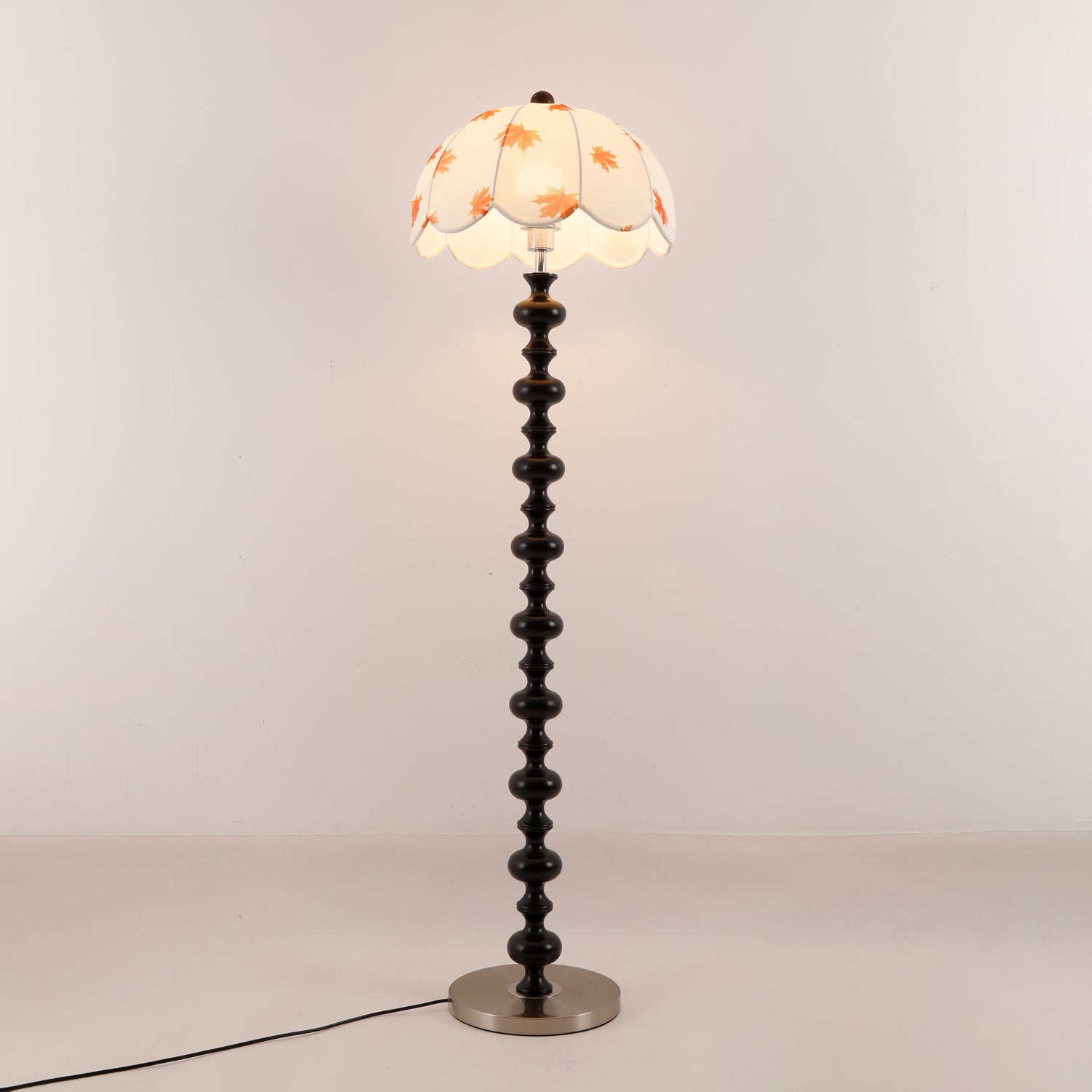 Autumn Wood Fabric Elegant Floor Lamp-Neutral Decor