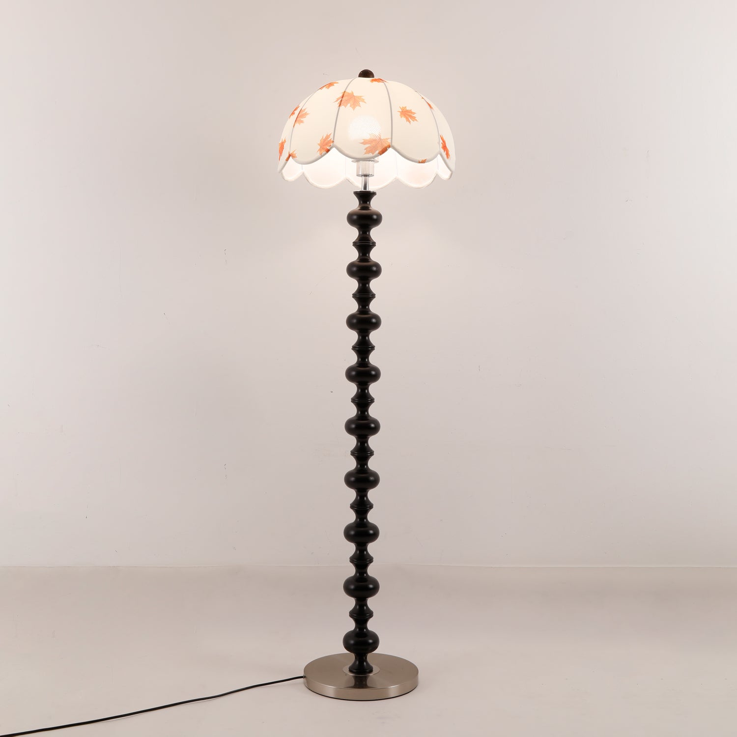 Autumn Wood Fabric Elegant Floor Lamp-Neutral Decor